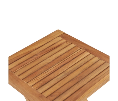 Mesa de jardín plegable madera maciza de teca 45x45x45 cm