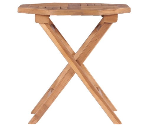 vidaXL Mesa de jardín plegable madera maciza de teca 45x45x45 cm