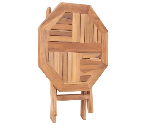 Mesa de jardín plegable madera maciza de teca 45x45x45 cm