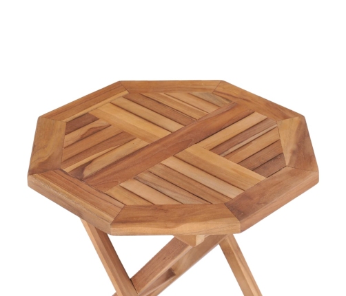 vidaXL Mesa de jardín plegable madera maciza de teca 45x45x45 cm