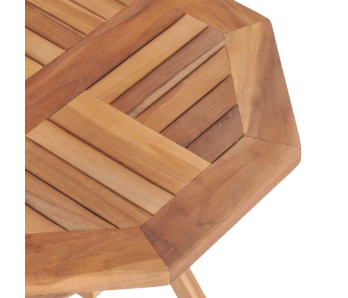 Mesa de jardín plegable madera maciza de teca 45x45x45 cm