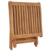 Reposapiés plegable madera maciza de teca 46,5x49x41,5 cm