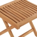 Reposapiés plegable madera maciza de teca 46,5x49x41,5 cm