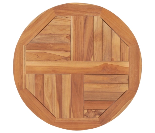 Superficie de mesa redonda madera maciza de teca 2,5 cm 60 cm