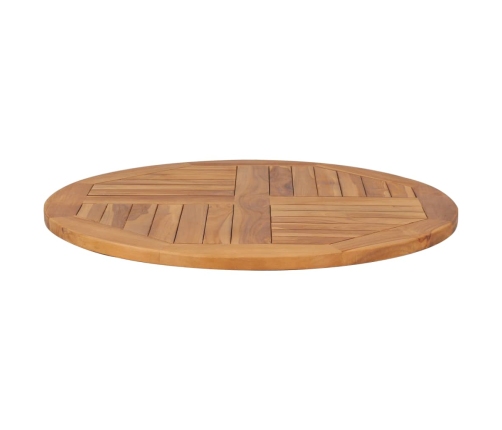 Superficie de mesa redonda madera maciza de teca 2,5 cm 80 cm