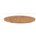 Superficie de mesa redonda madera maciza de teca 2,5 cm 90 cm