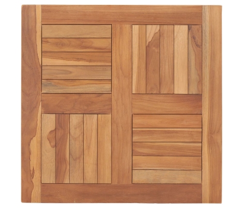 Superficie de mesa de madera maciza de teca 60x60x2,5 cm