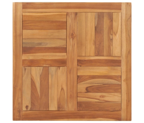 Superficie de mesa de madera maciza de teca 70x70x2,5 cm