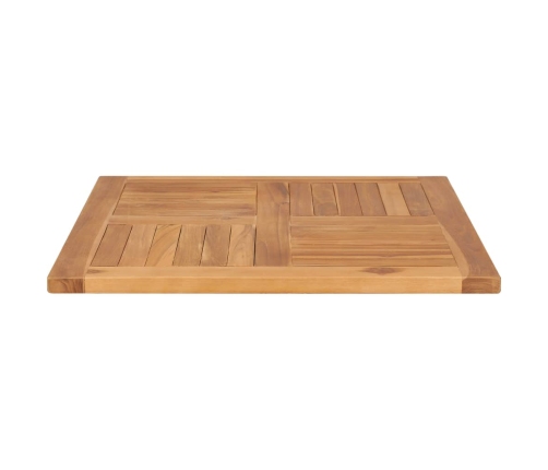 Superficie de mesa de madera maciza de teca 70x70x2,5 cm