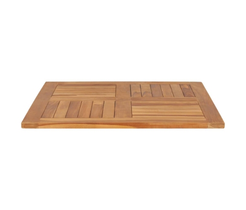 Superficie de mesa cuadrada madera maciza de teca 80x80x2,5 cm