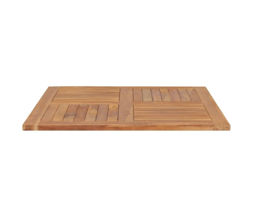 Superficie de mesa cuadrada madera maciza de teca 90x90x2,5 cm