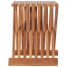 Taburete plegable de madera maciza de teca 40x32x45 cm