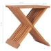 Taburete plegable de madera maciza de teca 40x32x45 cm