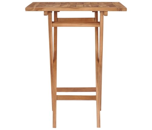 Mesa plegable de jardín madera maciza de teca 60x60x75 cm