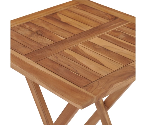 Mesa plegable de jardín madera maciza de teca 60x60x75 cm