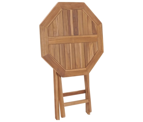 Mesa plegable de jardín madera maciza de teca 60x60x75 cm