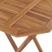 Mesa plegable de jardín madera maciza de teca 60x60x75 cm