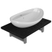 Conjunto de muebles de baño 2 piezas cerámica negro