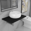 Conjunto de muebles de baño 2 piezas cerámica negro