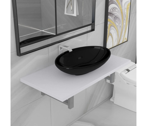 Conjunto de muebles de baño 2 piezas cerámica blanco