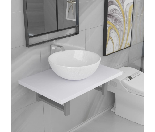 Conjunto de muebles de baño 2 piezas cerámica blanco