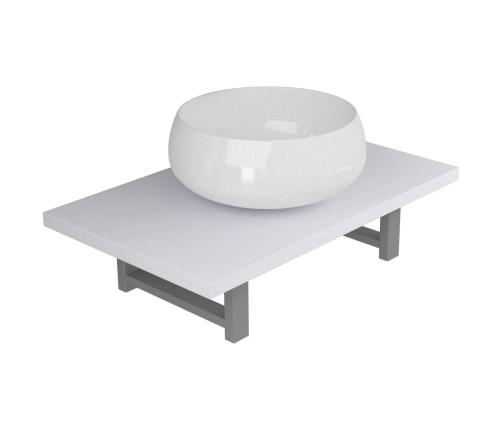 Conjunto de muebles de baño 2 piezas cerámica blanco