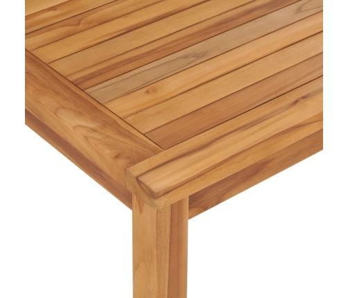 Mesa de comedor para jardín madera maciza de teca 120x70x77 cm