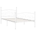 Estructura de cama con somier metal blanco 90x200 cm