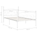 Estructura de cama con somier metal blanco 90x200 cm