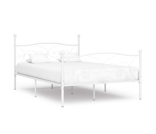 Estructura cama con somier sin colchón metal blanco 120x200 cm