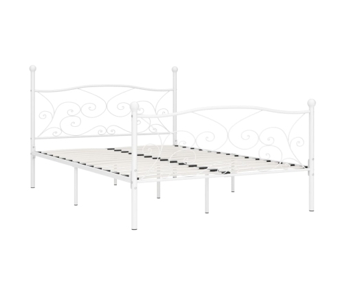 Estructura cama con somier sin colchón metal blanco 120x200 cm