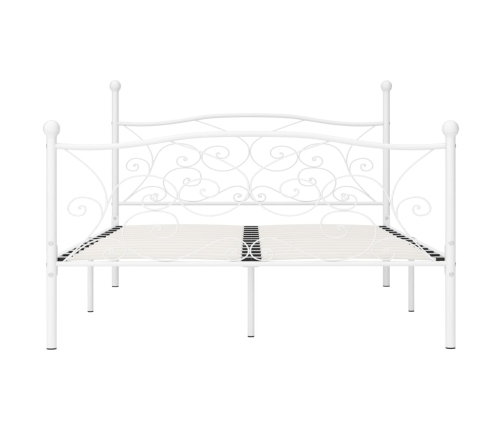 Estructura cama con somier sin colchón metal blanco 120x200 cm