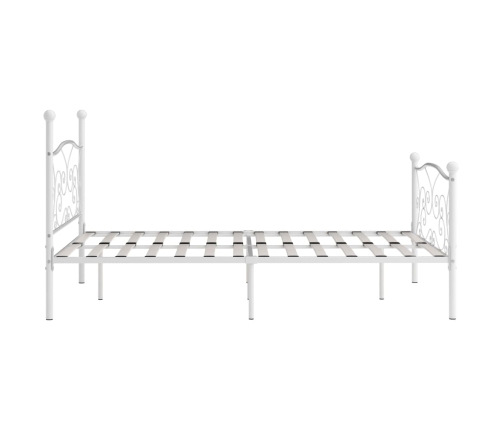 Estructura cama con somier sin colchón metal blanco 120x200 cm