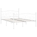 Estructura cama con somier sin colchón metal blanco 140x200 cm