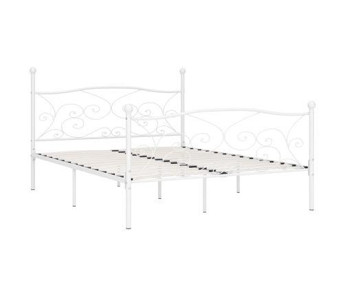 Estructura de cama con somier metal blanco 180x200 cm