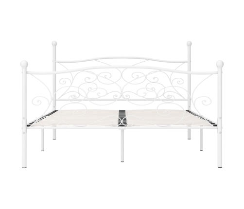 Estructura de cama con somier metal blanco 180x200 cm