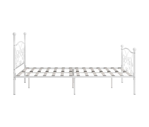 Estructura de cama con somier metal blanco 180x200 cm