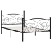 Estructura de cama con somier metal negro 90x200 cm