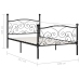 Estructura de cama con somier metal negro 100x200 cm