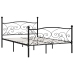 Estructura de cama con somier metal negro 120x200 cm