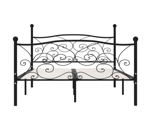 Estructura de cama con somier metal negro 120x200 cm