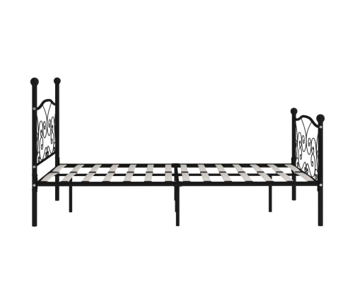 Estructura de cama con somier metal negro 120x200 cm