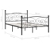 Estructura de cama con somier metal negro 120x200 cm