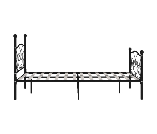 Estructura de cama con somier metal negro 160x200 cm