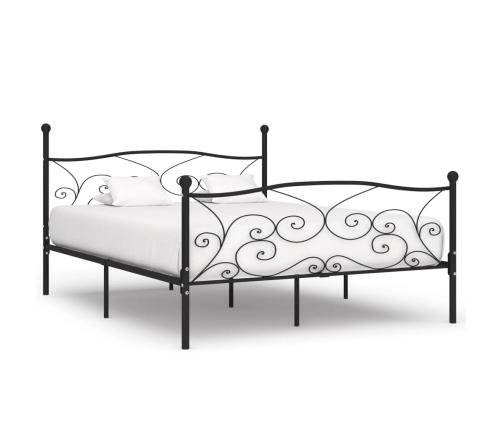 Estructura de cama con somier metal negro 180x200 cm