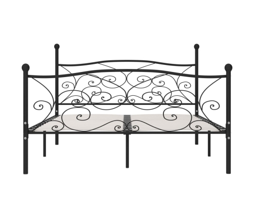 Estructura de cama con somier metal negro 180x200 cm