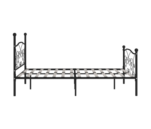 Estructura de cama con somier metal negro 180x200 cm