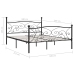 Estructura de cama con somier metal negro 180x200 cm