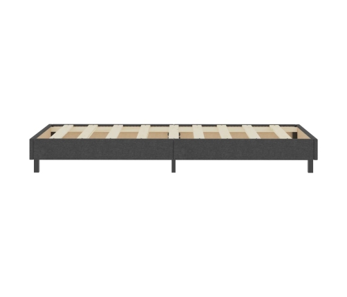 Cama box spring tela gris 80x200 cm