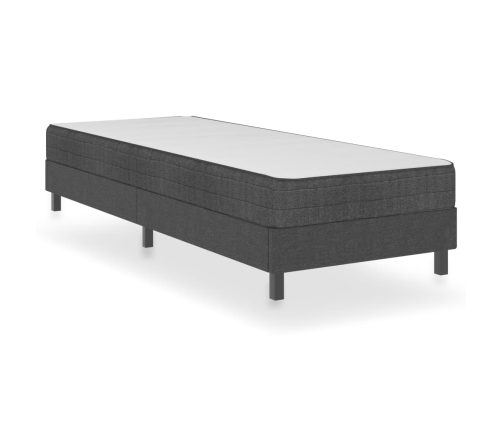 vidaXL Estructura de cama Box Spring tela gris 90x200 cm